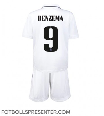 Real Madrid Karim Benzema #9 Hemmatröja Barn 2022-23 Kortärmad (+ korta byxor)